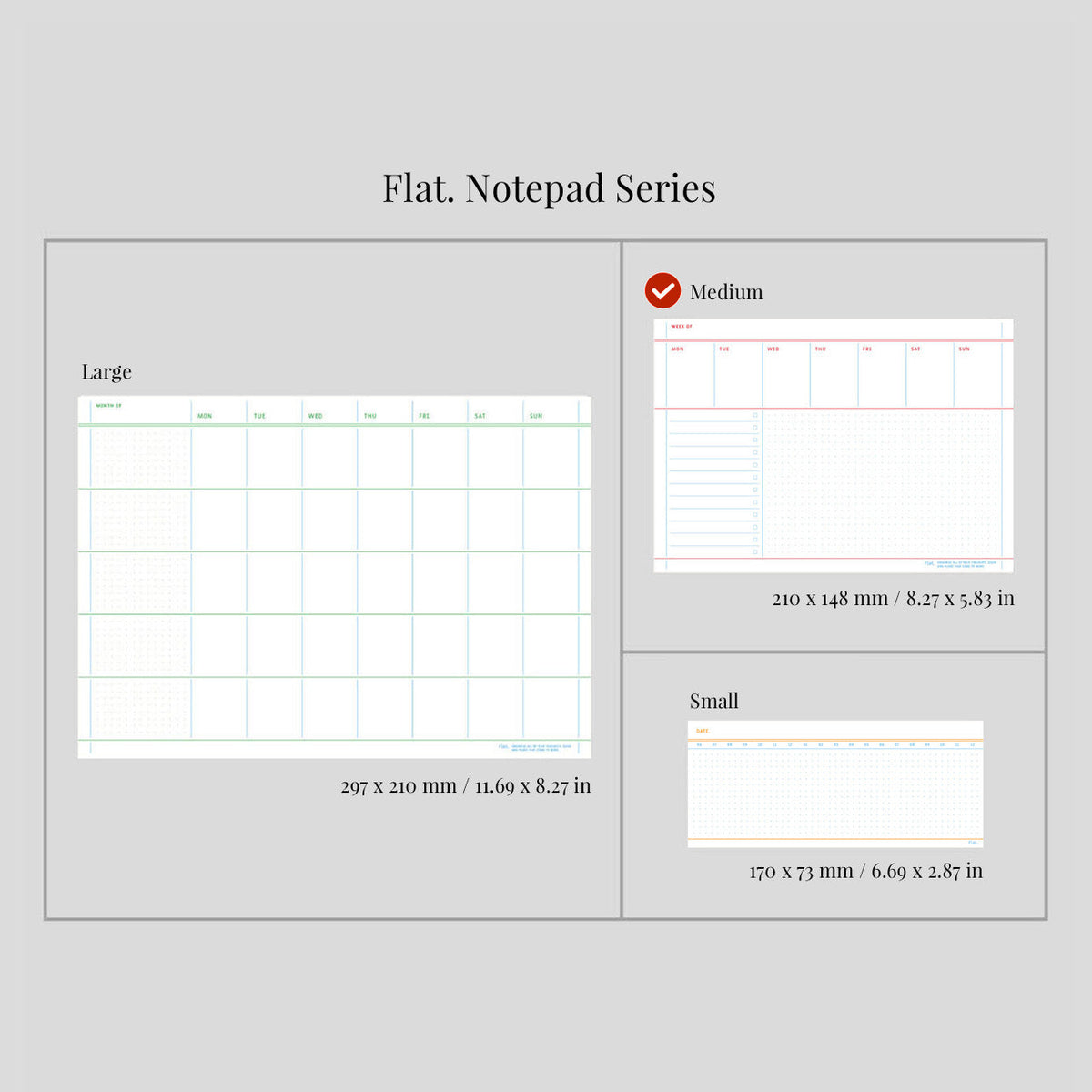 Flat Notepad A5 in White - detail view 15
