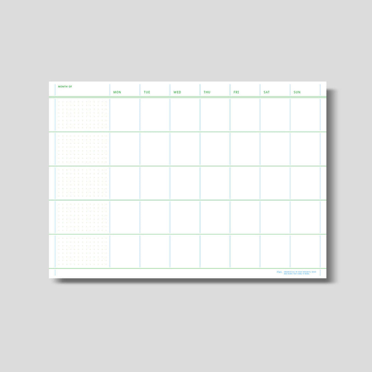 Flat Notepad A4 in Monthly Plan - main product image