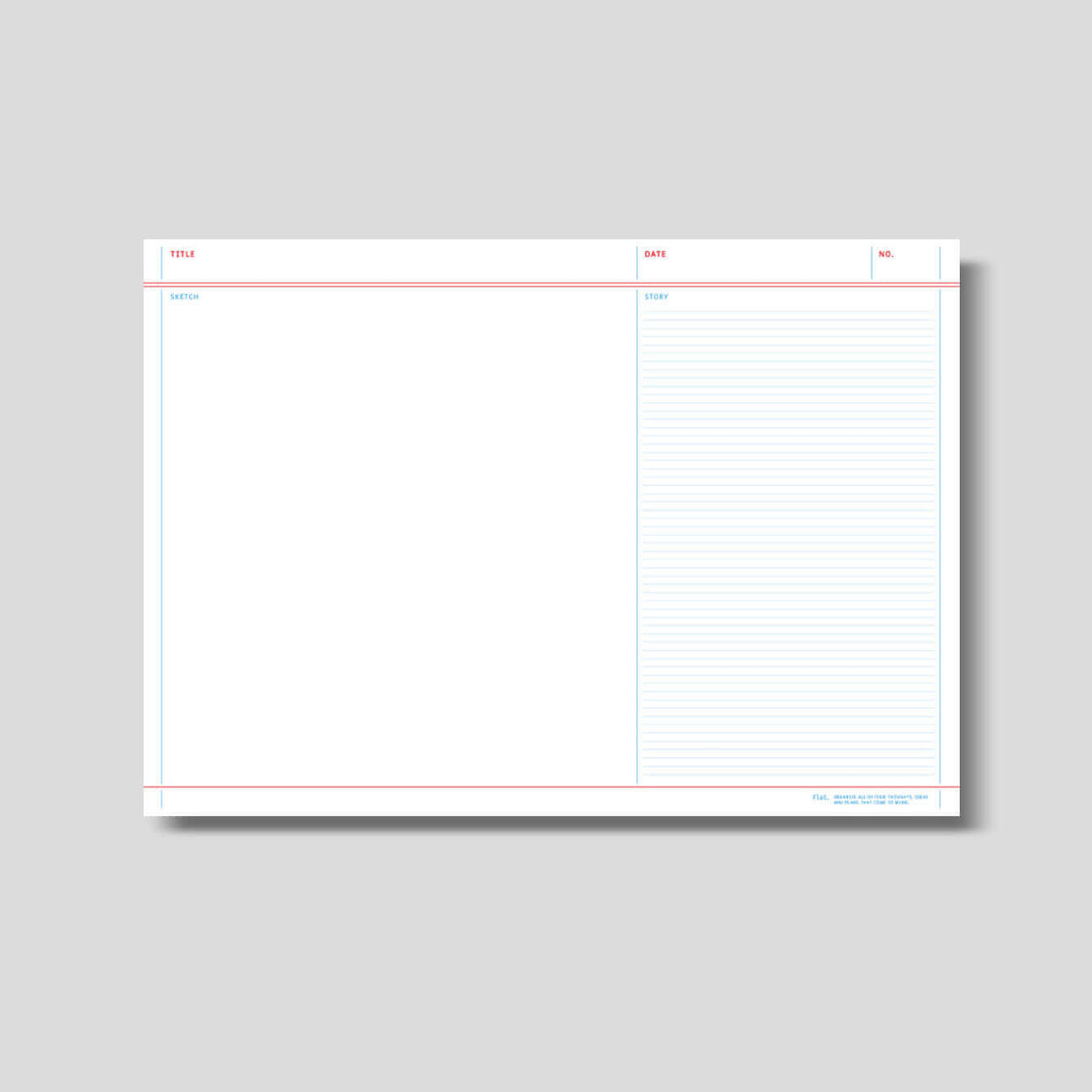 Flat Notepad A4 in Project Plan - detail view