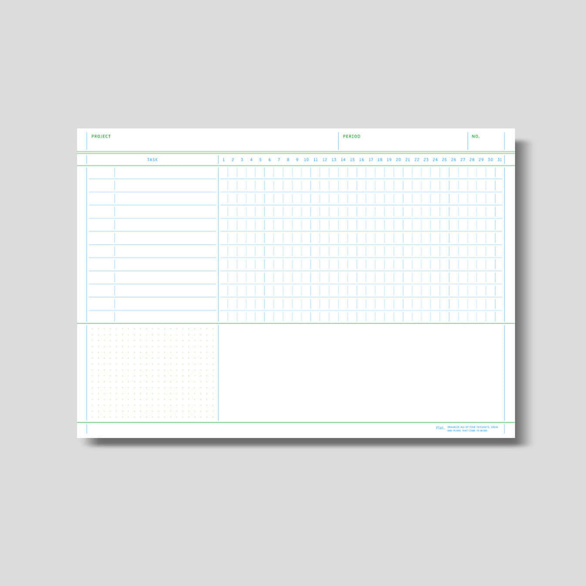 Flat Notepad A4 in Weekly Plan - detail view