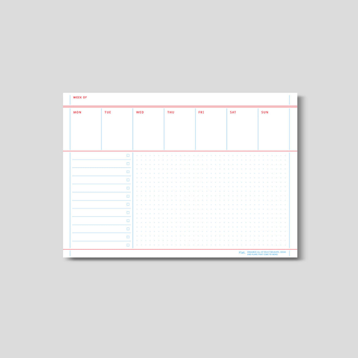 Flat Notepad A5 in Idea Note - detail view